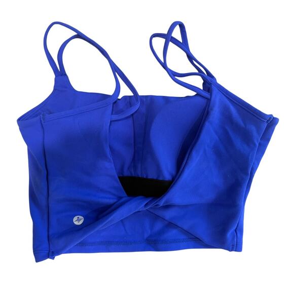 Halara Double Straps Backless Twisted Cropped Yoga Pilates Tank Top Night Sky S - Picture 6 of 6